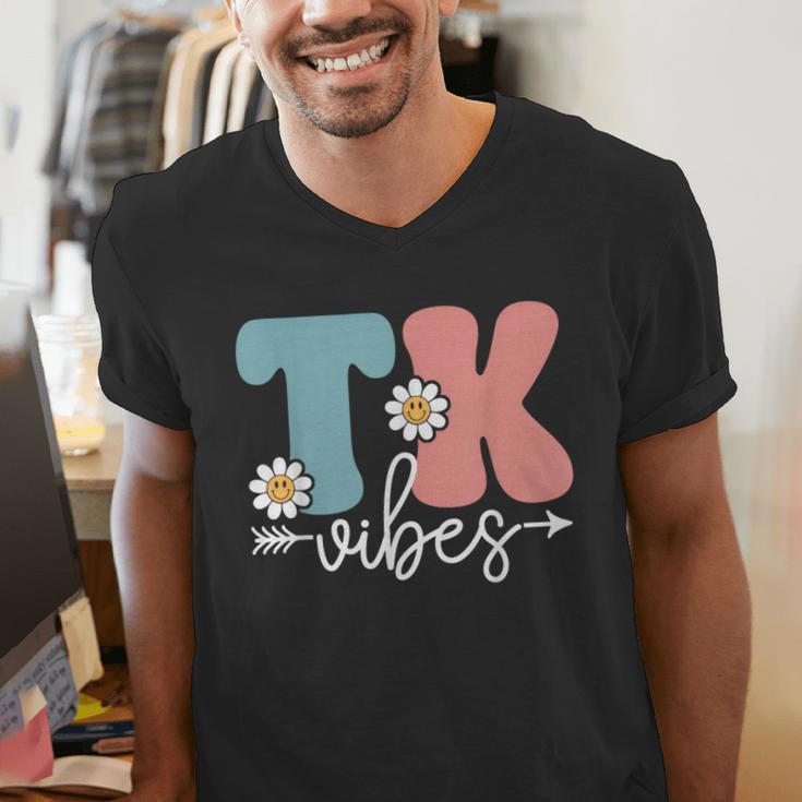 TK Vibes Back To School Teachers Students TK Team Men's V-Neck T-Shirt, funny gift