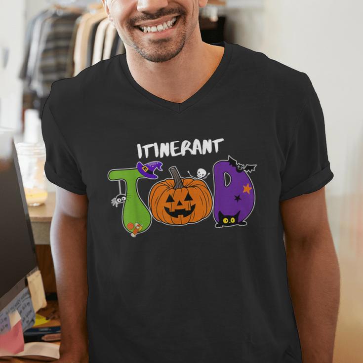 TOD Itinerant Teacher Of The Deaf Halloween ASL Interpreters Men's V-Neck T-Shirt, funny gift