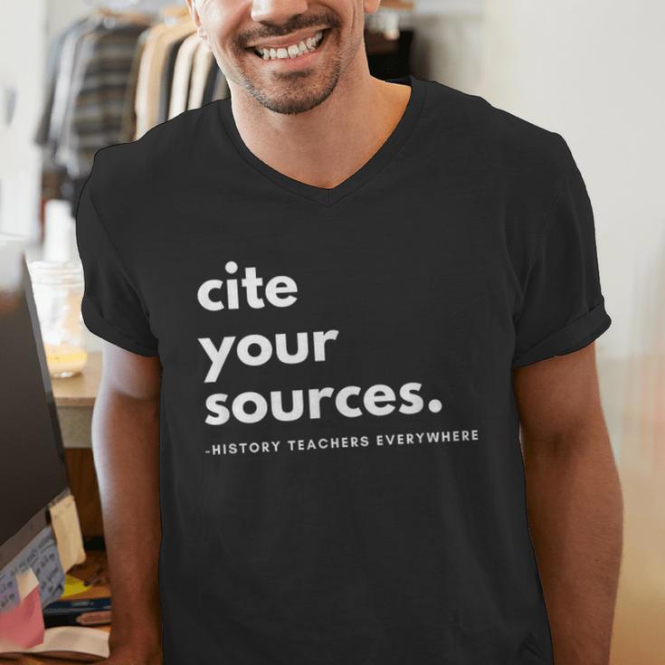 History Teacher Cite Your Sources Men's V-Neck T-Shirt, History Teacher Shirts, funny gift History Teacher Cite Your Sources Men's V-Neck T-Shirt, History Teacher Shirts, funny gift