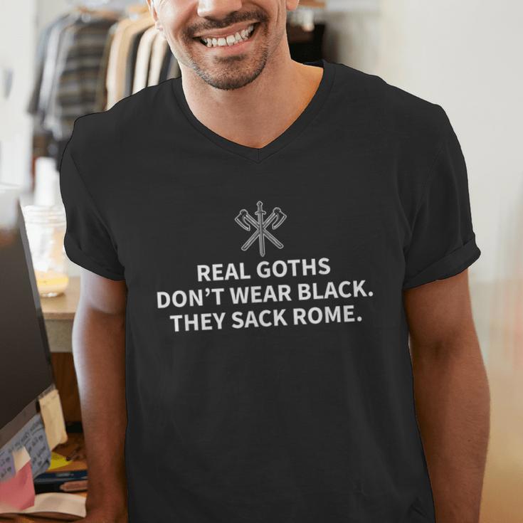 History Teacher Real Goths Sack Rome Men's V-Neck T-Shirt, History Teacher Shirts, funny gift History Teacher Real Goths Sack Rome Men's V-Neck T-Shirt, History Teacher Shirts, funny gift
