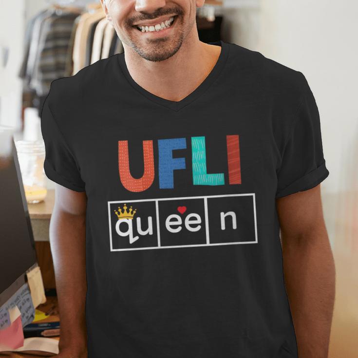 UFLI Queen Science Of Reading Literacy Teacher Appreciation Men's V-Neck T-Shirt, Science Teacher Shirts, funny gift UFLI Queen Science Of Reading Literacy Teacher Appreciation Men's V-Neck T-Shirt, Science Teacher Shirts, funny gift