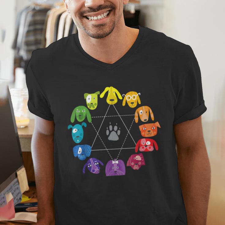 Unique For Artists By ADS Color Wheel Educational Art Teacher Dog Themed Artist Small Men's V-Neck T-Shirt, funny gift Unique For Artists By ADS Color Wheel Educational Art Teacher Dog Themed Artist Small Men's V-Neck T-Shirt, funny gift