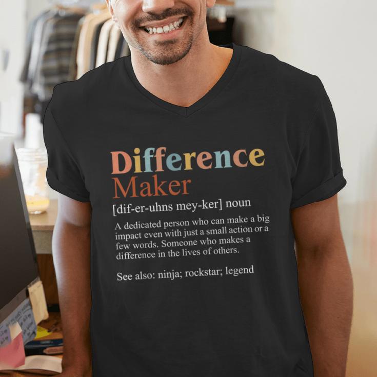 Vintage Difference Maker Definition Teachers Mom Boss Women Men's V-Neck T-Shirt, funny gift Vintage Difference Maker Definition Teachers Mom Boss Women Men's V-Neck T-Shirt, funny gift