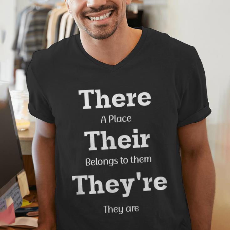 Vocabulary Police Their There They'Re English Teacher Men's V-Neck T-Shirt, English Teacher Shirts, funny gift Vocabulary Police Their There They'Re English Teacher Men's V-Neck T-Shirt, English Teacher Shirts, funny gift