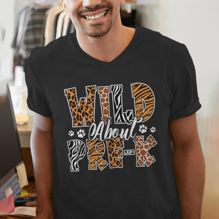 Wild About Pre-K Teacher Student First Day Of Kindergarten Men's V-Neck T-Shirt, funny gift Wild About Pre-K Teacher Student First Day Of Kindergarten Men's V-Neck T-Shirt, funny gift