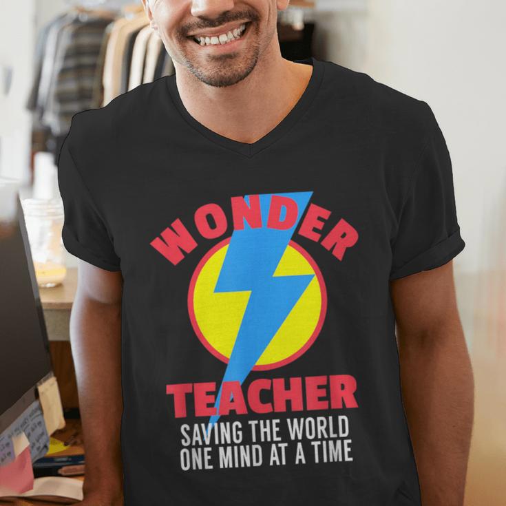 Wonder Teacher Costume Shirt Teacher Halloween Costume Tee Men's V-Neck T-Shirt, funny gift Wonder Teacher Costume Shirt Teacher Halloween Costume Tee Men's V-Neck T-Shirt, funny gift