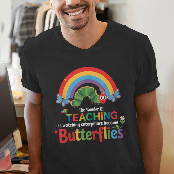 The Wonder Of Teaching Is Watching Caterpillars Teacher Men's V-Neck T-Shirt, funny gift The Wonder Of Teaching Is Watching Caterpillars Teacher Men's V-Neck T-Shirt, funny gift