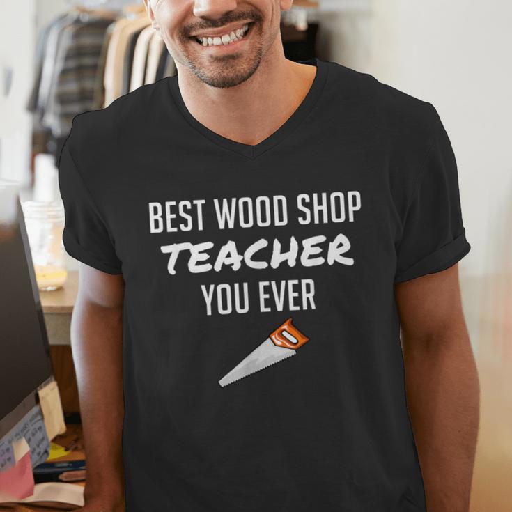 Wood Shop Teacher For Dad From Student Men's V-Neck T-Shirt, funny gift Wood Shop Teacher For Dad From Student Men's V-Neck T-Shirt, funny gift