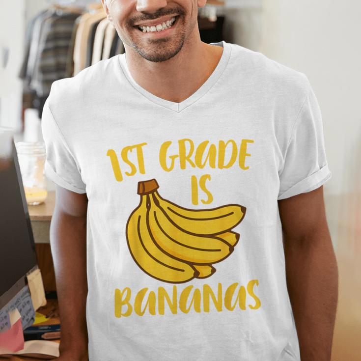 1st Grade Is Bananas Teacher Teaching Back To School Men's V-Neck T-Shirt, funny gift 1st Grade Is Bananas Teacher Teaching Back To School Men's V-Neck T-Shirt, funny gift