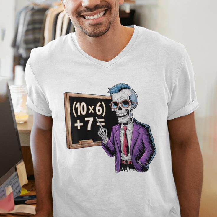 67 Math Teacher Meme Brainrot Six Seven Halloween Equation Men's V-Neck T-Shirt, funny gift 67 Math Teacher Meme Brainrot Six Seven Halloween Equation Men's V-Neck T-Shirt, funny gift