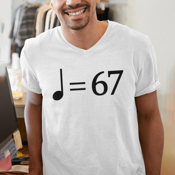 67 Music Meme Slang Musician Kids Music Teacher Men's V-Neck T-Shirt, funny gift 67 Music Meme Slang Musician Kids Music Teacher Men's V-Neck T-Shirt, funny gift
