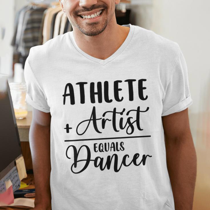Athlete Plus Artist Equals Dancer Ballerina Teacher Student For Men Women Kids Men's V-Neck T-Shirt, funny gift Athlete Plus Artist Equals Dancer Ballerina Teacher Student For Men Women Kids Men's V-Neck T-Shirt, funny gift