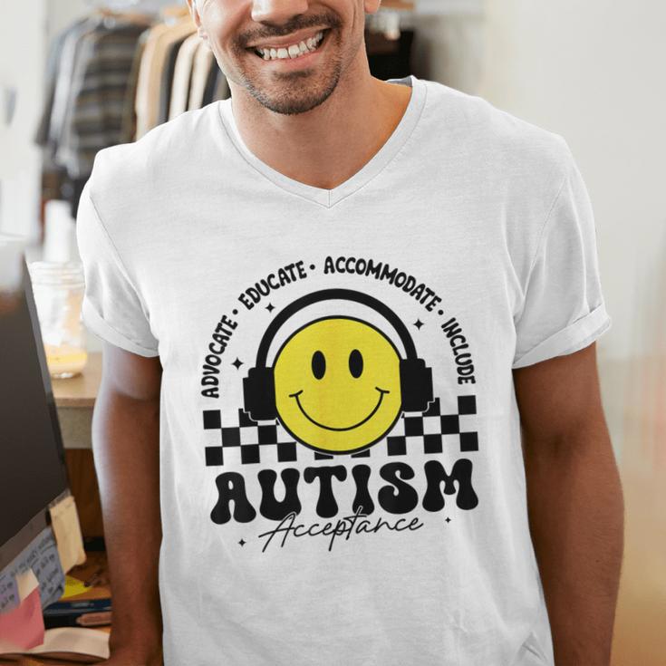 Autism Awareness Acceptance Special Education Teacher Kids Men's V-Neck T-Shirt, funny gift Autism Awareness Acceptance Special Education Teacher Kids Men's V-Neck T-Shirt, funny gift