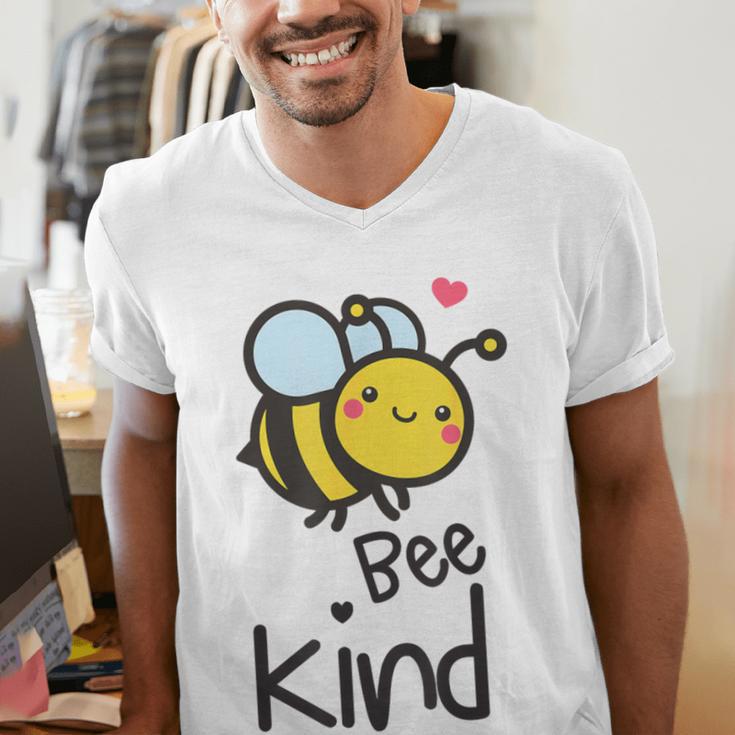 Bee Kind Bumble Bee Anti Bullying Teacher Kindness Matters Men's V-Neck T-Shirt, funny gift Bee Kind Bumble Bee Anti Bullying Teacher Kindness Matters Men's V-Neck T-Shirt, funny gift