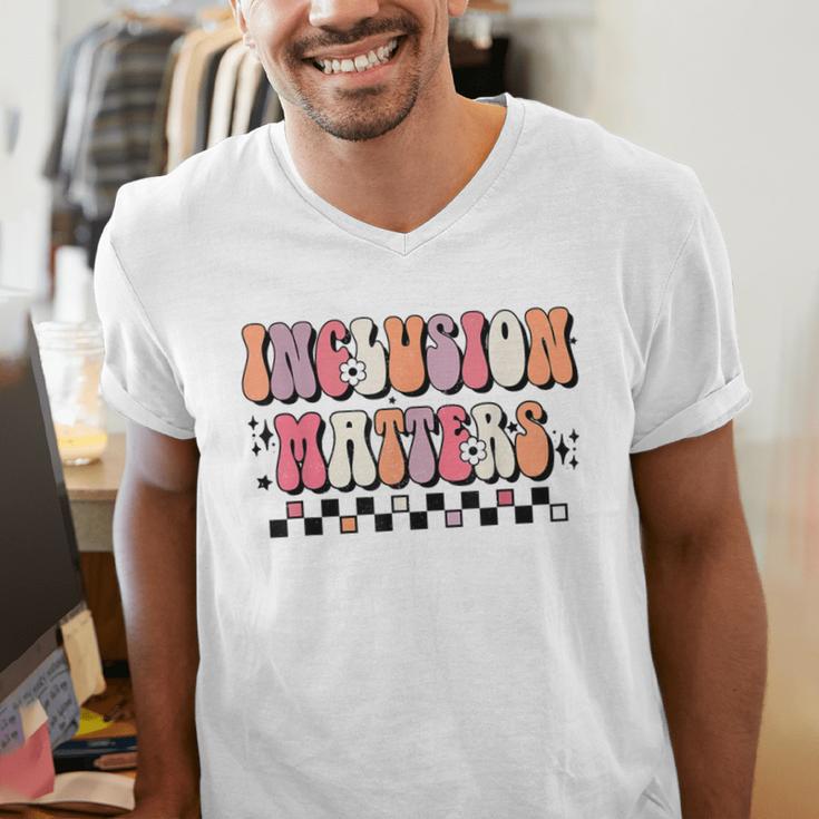 Boho Inclusion Matters Special Education SPED Teacher Women Men's V-Neck T-Shirt, funny gift Boho Inclusion Matters Special Education SPED Teacher Women Men's V-Neck T-Shirt, funny gift