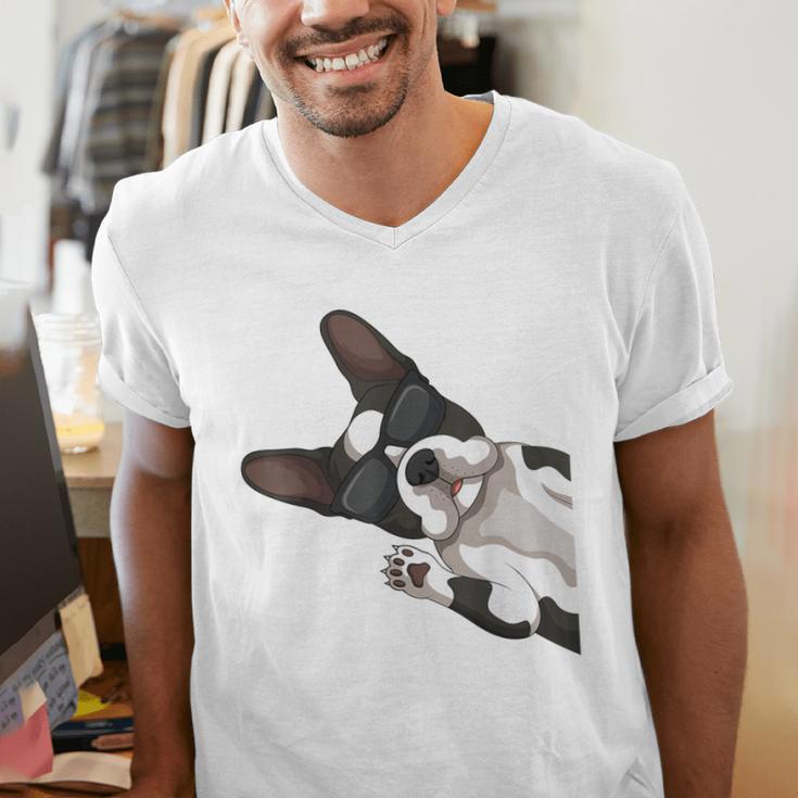 Boston Terrier Bostie Dog Kids Men Men's V-Neck T-Shirt, funny gift