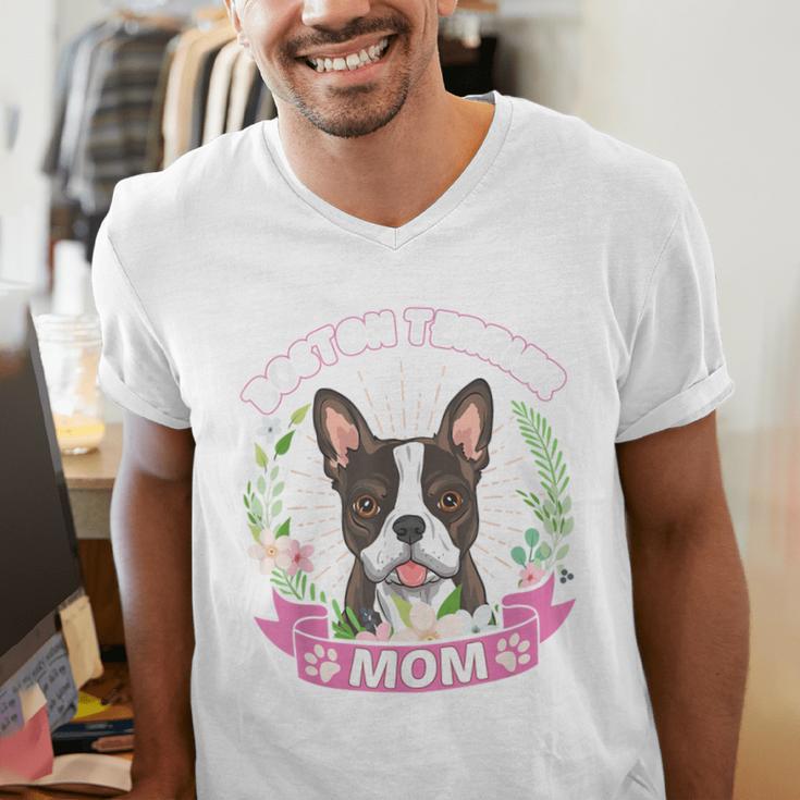 Boston Terrier Mom Mother's Day Men's V-Neck T-Shirt, Boston Terrier Mom Shirts, funny gift