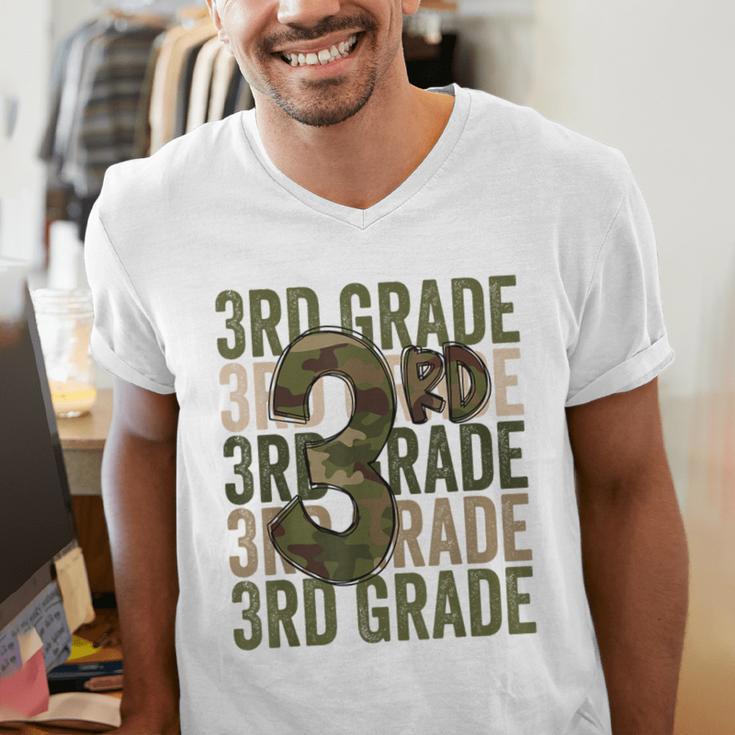 Camo Team 3rd Grade Squad Back To School Teacher Kids Boys Men's V-Neck T-Shirt, funny gift Camo Team 3rd Grade Squad Back To School Teacher Kids Boys Men's V-Neck T-Shirt, funny gift