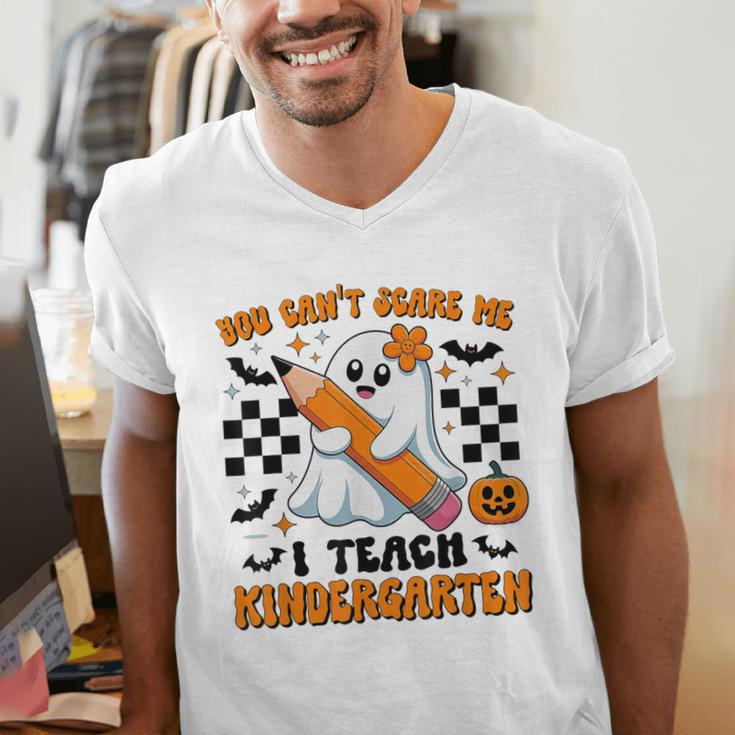 You Can't Scare Me I Teach Kindergarten Teacher Halloween Men's V-Neck T-Shirt, funny gift You Can't Scare Me I Teach Kindergarten Teacher Halloween Men's V-Neck T-Shirt, funny gift