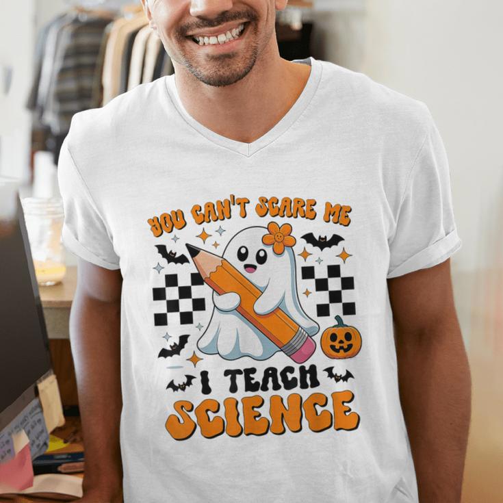 You Can't Scare Me I Teach Science Retro Teacher Halloween Men's V-Neck T-Shirt, Science Teacher Shirts, funny gift You Can't Scare Me I Teach Science Retro Teacher Halloween Men's V-Neck T-Shirt, Science Teacher Shirts, funny gift