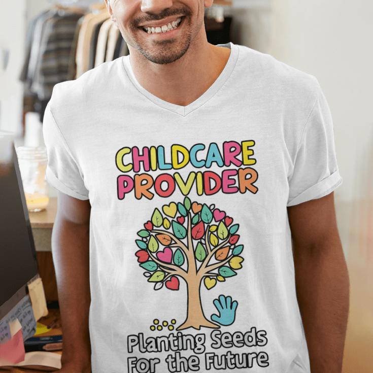 Childcare Provider Job Daycare Provider Daycare Teacher Men's V-Neck T-Shirt, funny gift