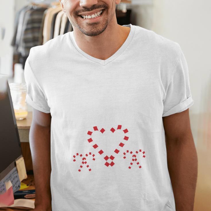 Christmas Candy Cane Work Of Heart Fourth 4th Grade Teacher Men's V-Neck T-Shirt, 4th Grade Teacher Shirts, funny gift Christmas Candy Cane Work Of Heart Fourth 4th Grade Teacher Men's V-Neck T-Shirt, 4th Grade Teacher Shirts, funny gift