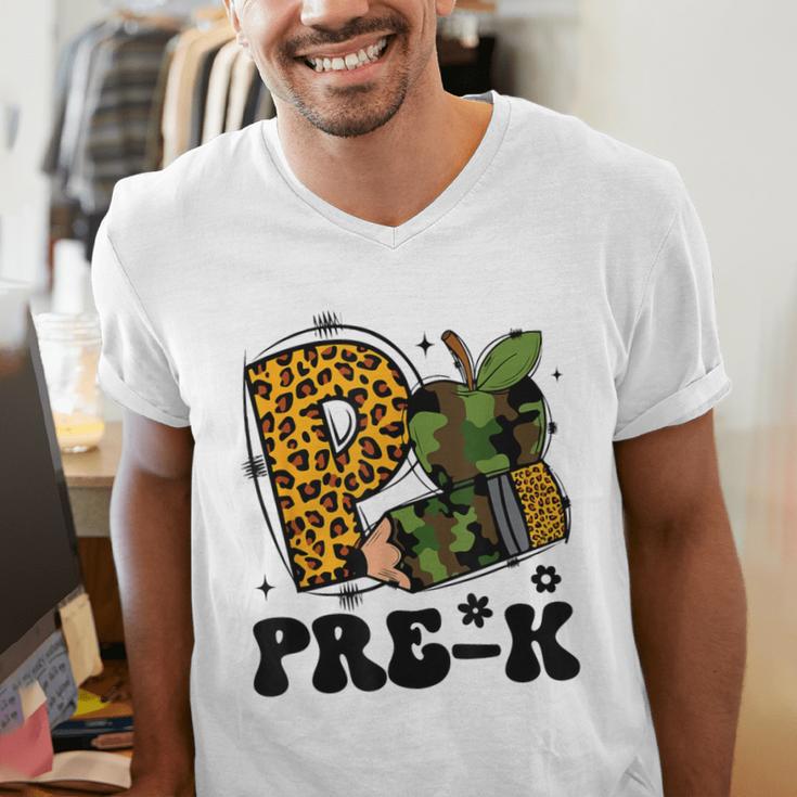 Cute Camo Pre K Back To School Teacher Kid Preschool Men's V-Neck T-Shirt, funny gift Cute Camo Pre K Back To School Teacher Kid Preschool Men's V-Neck T-Shirt, funny gift