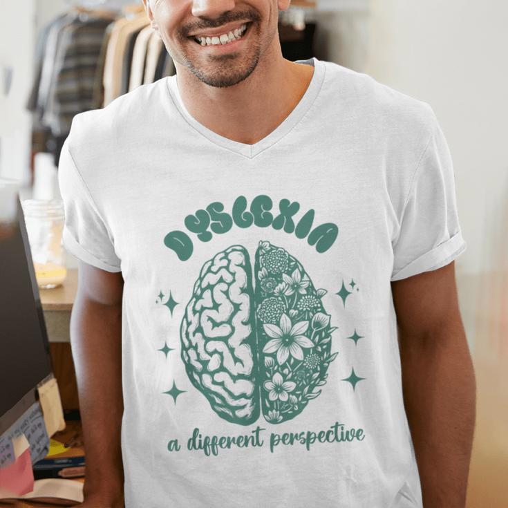 Dyslexia A Different Perspective Dyslexia Specialist Teacher Men's V-Neck T-Shirt, funny gift Dyslexia A Different Perspective Dyslexia Specialist Teacher Men's V-Neck T-Shirt, funny gift