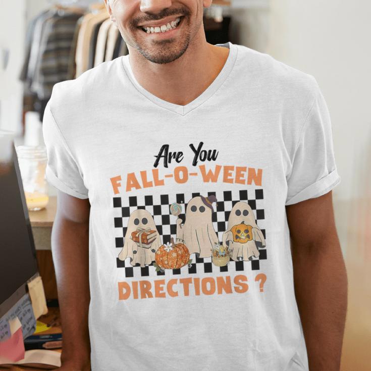 Are You Fall-O-Ween Directions Halloween Ghost Fall Teacher Men's V-Neck T-Shirt, funny gift Are You Fall-O-Ween Directions Halloween Ghost Fall Teacher Men's V-Neck T-Shirt, funny gift