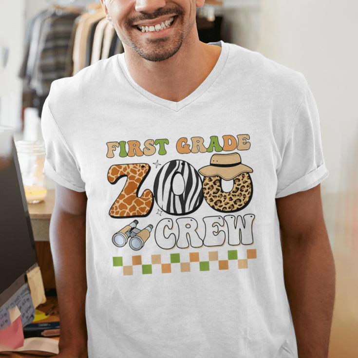 Field Zoo Trip Teacher First Grade Crew Back To School Men's V-Neck T-Shirt, First Grade Teacher Shirts, funny gift Field Zoo Trip Teacher First Grade Crew Back To School Men's V-Neck T-Shirt, First Grade Teacher Shirts, funny gift