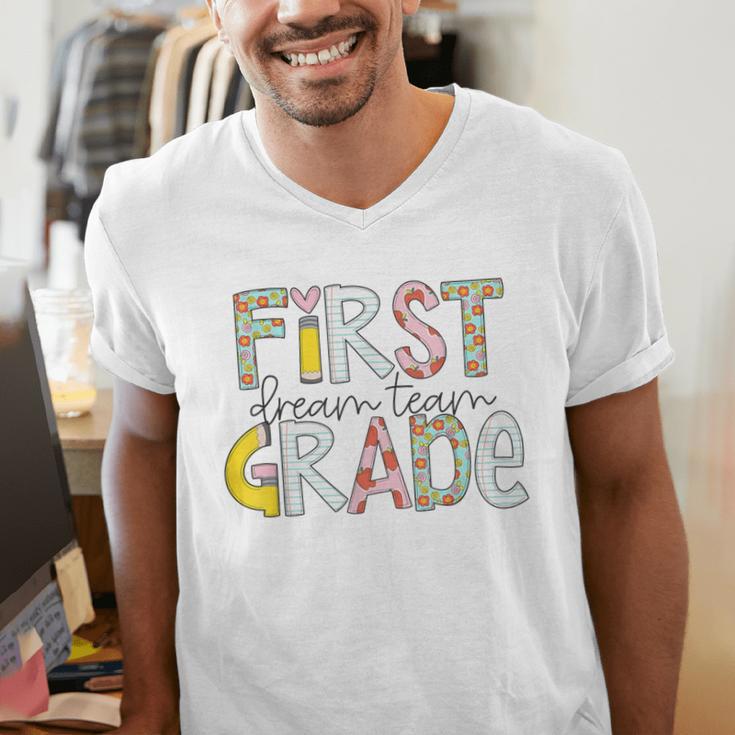 First Grade Dream Team Back To School 1st Grade Teacher Men's V-Neck T-Shirt, First Grade Teacher Shirts, funny gift First Grade Dream Team Back To School 1st Grade Teacher Men's V-Neck T-Shirt, First Grade Teacher Shirts, funny gift