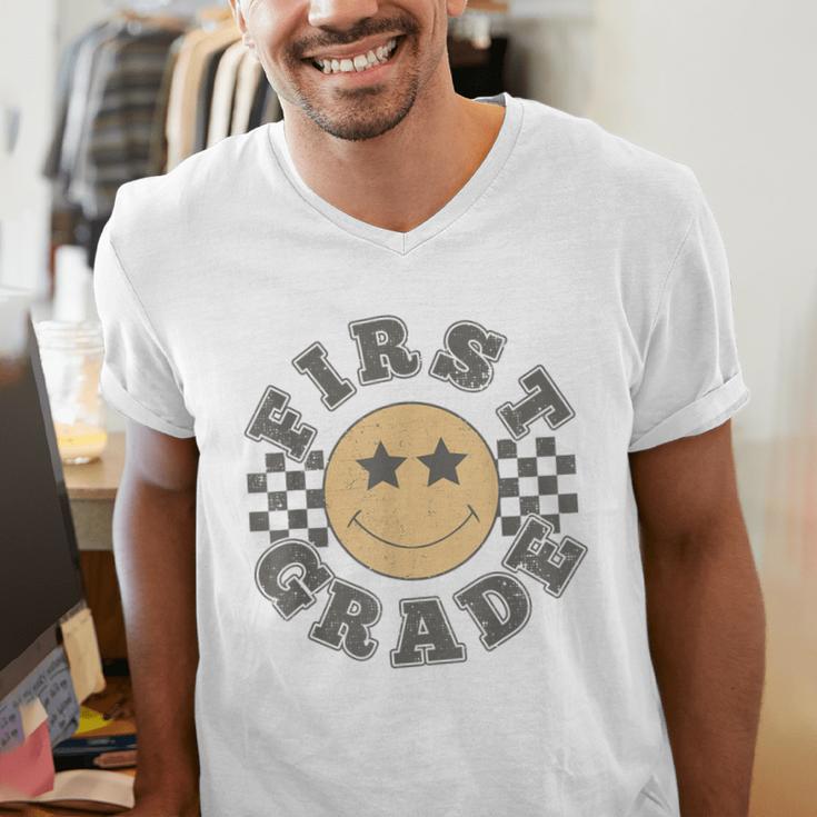 First Grade Teacher First Day Of 1st Grade Back To School Men's V-Neck T-Shirt, First Grade Teacher Shirts, funny gift First Grade Teacher First Day Of 1st Grade Back To School Men's V-Neck T-Shirt, First Grade Teacher Shirts, funny gift