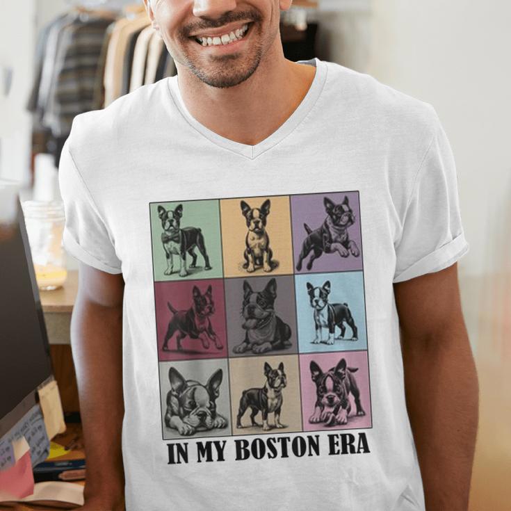 Funny Boston Terrier Quote In My Boston Terrier Era Cool Dog Men Women Men's V-Neck T-Shirt, funny gift