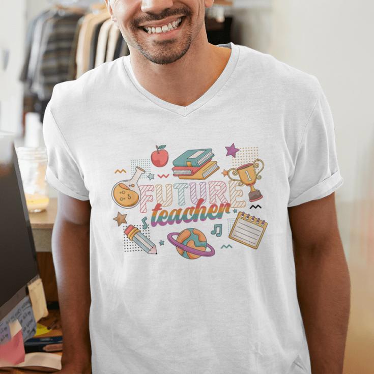 Future Teacher Costume For Kids Men's V-Neck T-Shirt, Future Teacher Shirts, funny gift