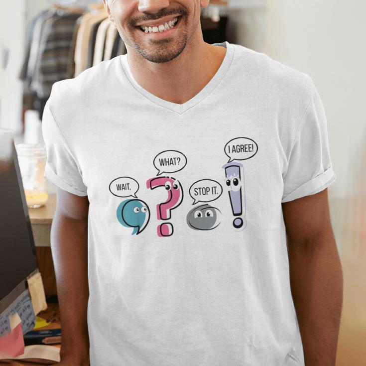 Grammar Teacher Punctuation English First Day Back To School Men's V-Neck T-Shirt, English Teacher Shirts, funny gift Grammar Teacher Punctuation English First Day Back To School Men's V-Neck T-Shirt, English Teacher Shirts, funny gift