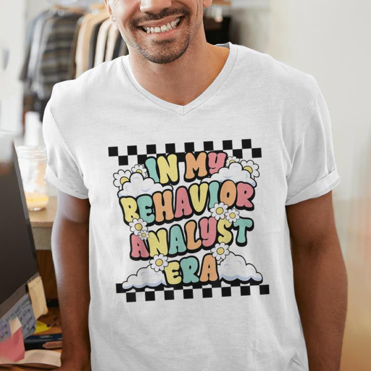 Groovy ABA RBT Therapist In My Behavior Analyst Era Teacher Men's V-Neck T-Shirt, Groovy Teacher Shirts, funny gift Groovy ABA RBT Therapist In My Behavior Analyst Era Teacher Men's V-Neck T-Shirt, Groovy Teacher Shirts, funny gift