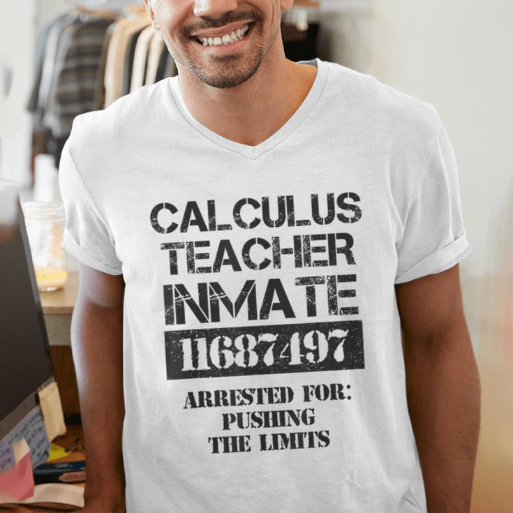Halloween Calculus Teacher Prisoner Costume Men's V-Neck T-Shirt, funny gift Halloween Calculus Teacher Prisoner Costume Men's V-Neck T-Shirt, funny gift