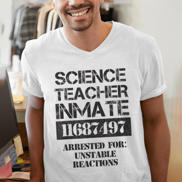 Halloween Science Teacher Prisoner Costume Men's V-Neck T-Shirt, Science Teacher Shirts, funny gift Halloween Science Teacher Prisoner Costume Men's V-Neck T-Shirt, Science Teacher Shirts, funny gift