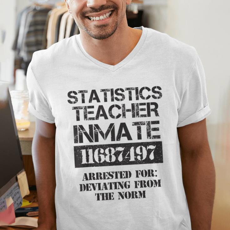 Halloween Statistics Teacher Prisoner Costume Men's V-Neck T-Shirt, funny gift Halloween Statistics Teacher Prisoner Costume Men's V-Neck T-Shirt, funny gift