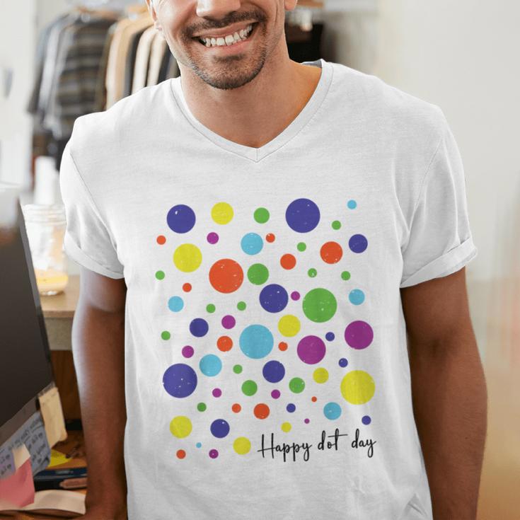 Happy Dot Day 2025 Polka Dot Boys Girls Kids Teacher Dot Day Men's V-Neck T-Shirt, funny gift Happy Dot Day 2025 Polka Dot Boys Girls Kids Teacher Dot Day Men's V-Neck T-Shirt, funny gift