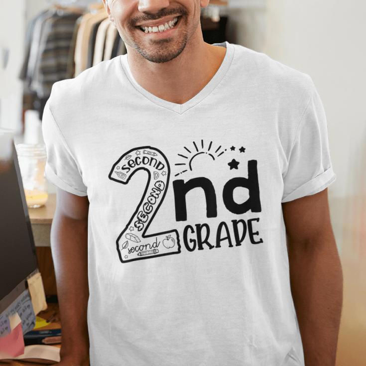 Hello On To 2nd Grade Teachers Boys And Team Secound Grade Men's V-Neck T-Shirt, funny gift