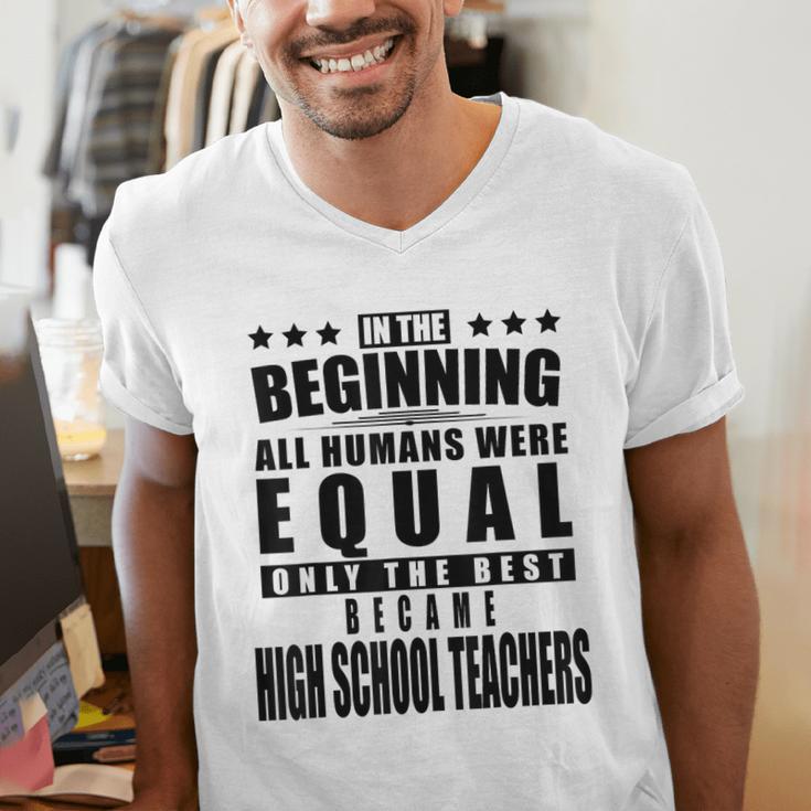 High School Teacher Personalized Men's V-Neck T-Shirt, funny gift