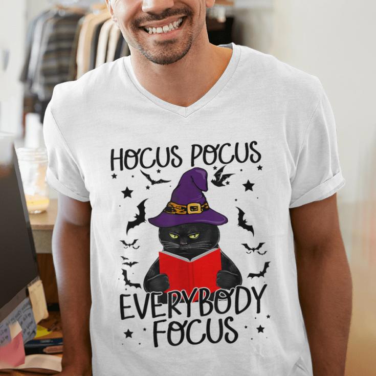 Hocus Pocus Everybody Focus Halloween Teacher For Men Women Men's V-Neck T-Shirt, funny gift Hocus Pocus Everybody Focus Halloween Teacher For Men Women Men's V-Neck T-Shirt, funny gift