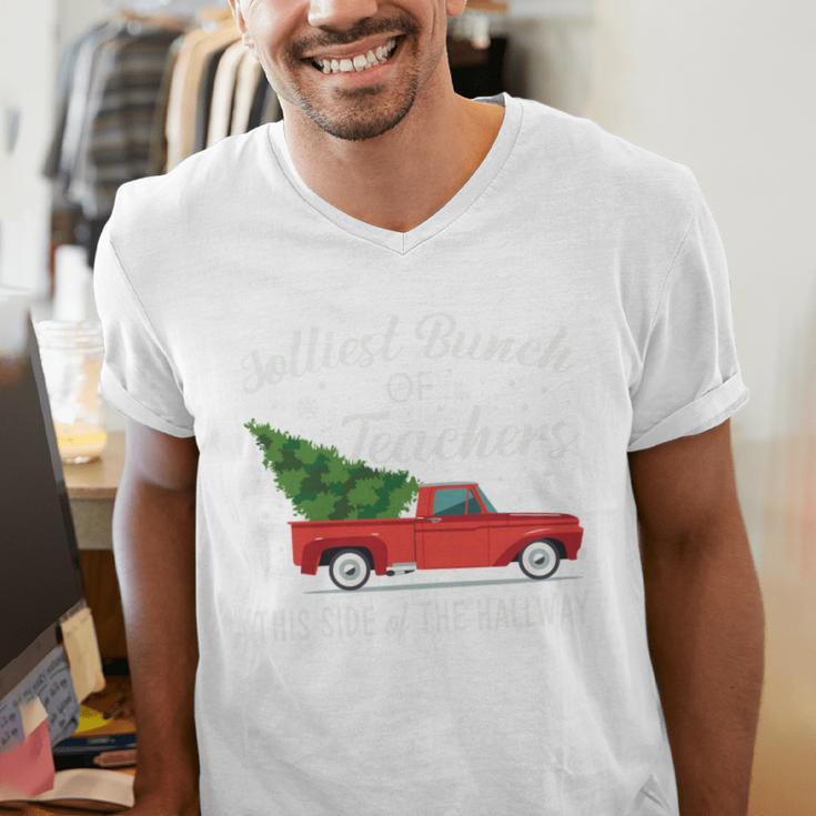 Jolliest Bunch Of Teachers This Side Of The Hallway Men's V-Neck T-Shirt, funny gift