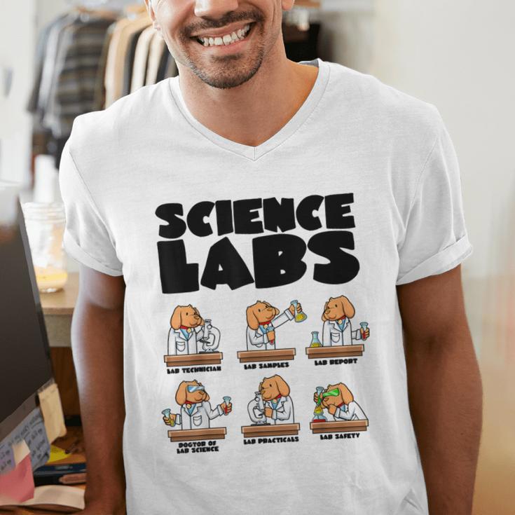 Labrador Retriever Science Labs Dog Lover Teacher Men's V-Neck T-Shirt, Science Teacher Shirts, funny gift Labrador Retriever Science Labs Dog Lover Teacher Men's V-Neck T-Shirt, Science Teacher Shirts, funny gift