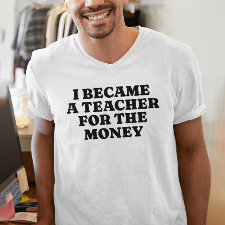 Lie Teacher Saying Humor School Class Women's Men's V-Neck T-Shirt, funny gift