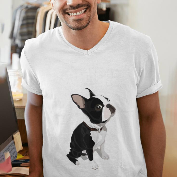Love NOPE Boston Terrier Dog Lover Men's V-Neck T-Shirt, funny gift