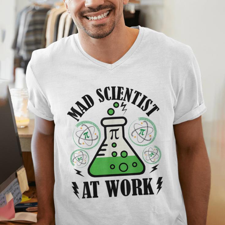 Mad Scientist Science Teacher Halloween Costume Teen Girls Men's V-Neck T-Shirt, Science Teacher Shirts, funny gift
