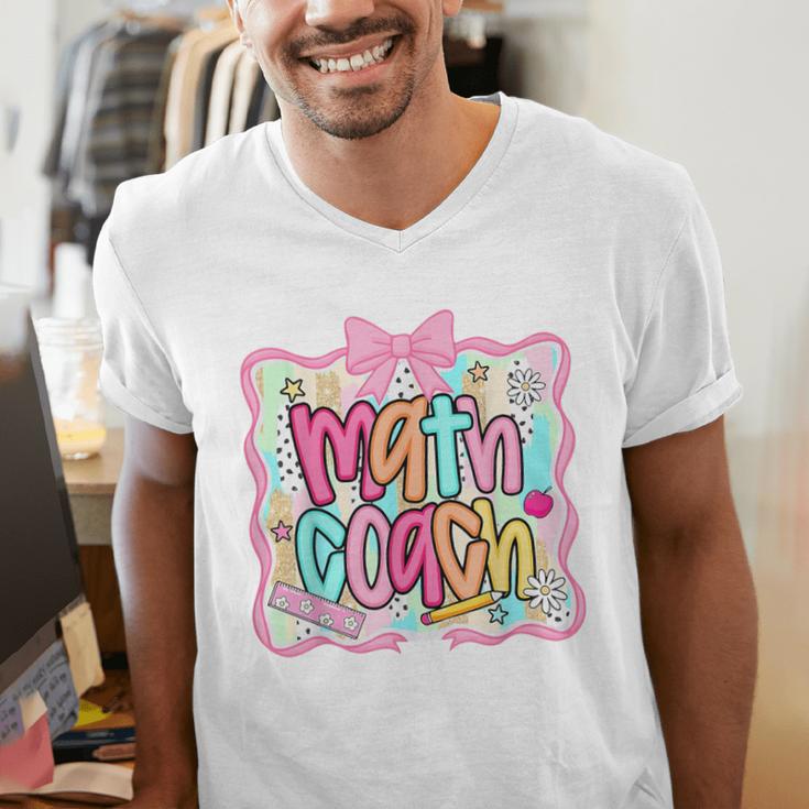 Math Coach Back To School Math Teacher Men's V-Neck T-Shirt, funny gift Math Coach Back To School Math Teacher Men's V-Neck T-Shirt, funny gift