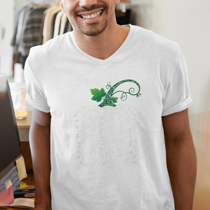Music Notes Pumpkin Fall Music Teacher Men's V-Neck T-Shirt, funny gift Music Notes Pumpkin Fall Music Teacher Men's V-Neck T-Shirt, funny gift